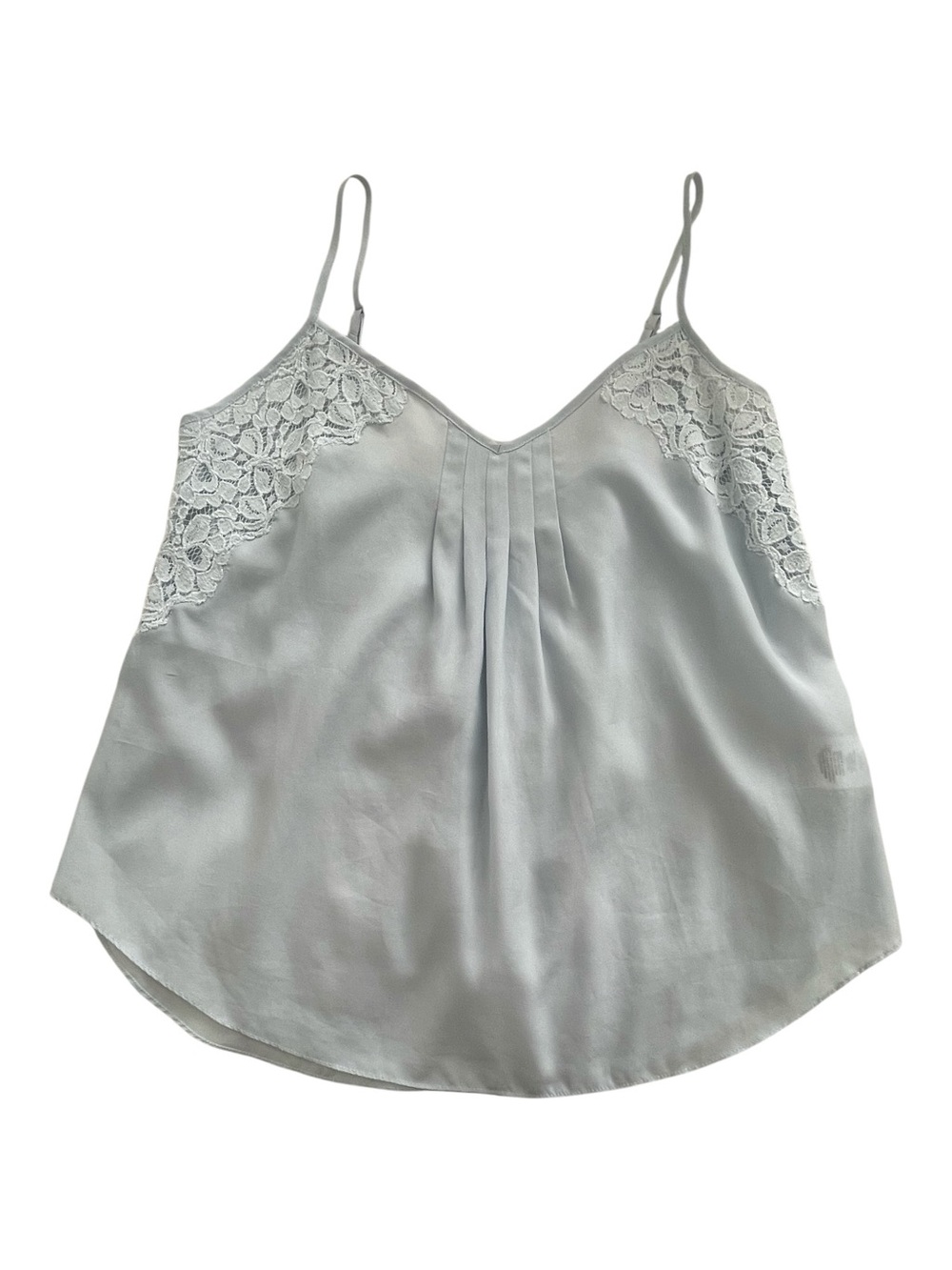 Talula Light Blue Satin Lace-Trim Camisole - Picture 2 of 6